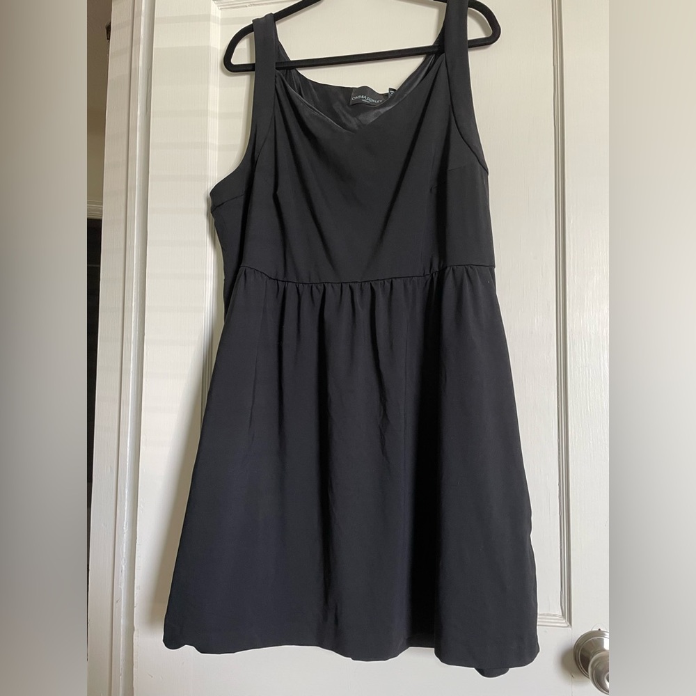 Cynthia Rowley Black Scoop Neck Mini Sundress